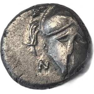 GRIECHENLAND OBOL, SPUR MESSEMBRIA 400-350 V. CHR.