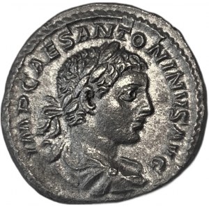 RÍMSKY CISÁR DENÁR, CARACALLA 196-217 AD.