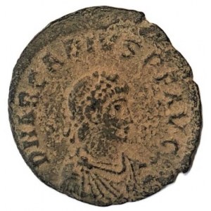 ROMAN CESSARITY AE FOLLIS, ARKADIUS 383-408 AD. ANTIOCHIA