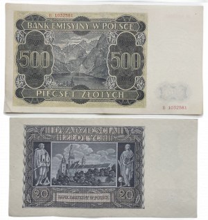 500 and 20 GOLD 1940