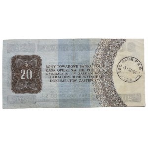 DÁRKOVÝ CERTIFIKÁT PEWEX $20 1979