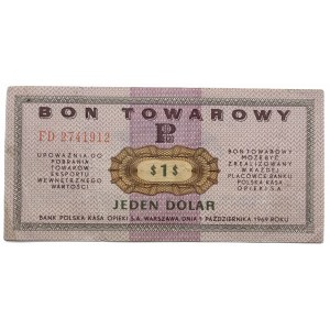 PEWEX BON TOWAROWY 1 DOLAR 1969