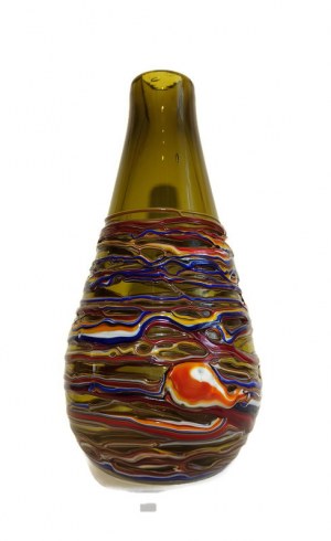 vase with a glaze - designed by STANISŁAW MACHA ZĄBKOWICE