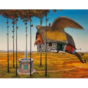 Jacek Yerka, Inkografia s názvom Dom pri prameni (náklad 1/50), 2007