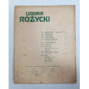 Ludomir Różycki, Contes d'une horloge na fortepian