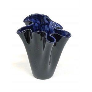 Frill vase navy blue and black