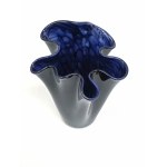 Frill vase navy blue and black