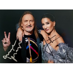 Justyna Steczkowska &amp; Marek Piekarczyk (autographed photo from behind the scenes of the 12th edition of The Voice of Poland)