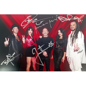Justyna Steczkowska, Sylwia Grzeszczak, Marek Piekarczyk, Baron &amp; Tomson (autographed photo from behind the scenes of the 12th edition of The Voice of Poland)