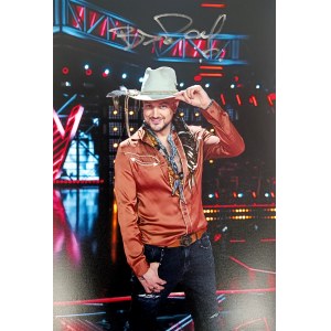 Baron / Aleksander Milwiw-Baron of Afromental (autographed photo from behind the scenes of the 12th edition of The Voice of Poland)