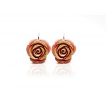 Gold-plated earrings Romantic rose