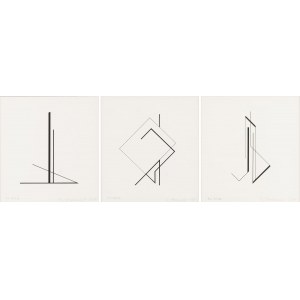 Henryk Stażewski (1894 Warsaw - 1988 Warsaw), Untitled (set of 3 co-opted works), 1984