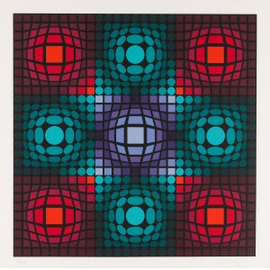 Victor Vasarely (1906 Pécs - 1997 Paris), Optical Red, second half of the 20th century.