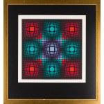 Victor Vasarely (1906 Pécs - 1997 Paříž), Optická červeň, druhá polovina 20. století.