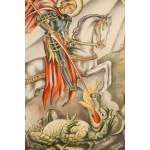 Wladyslaw Roguski (1890 Warsaw - 1940 Poznan), Saint George fighting the dragon , 1930s.