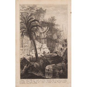 Giovanni Battista Piranesi (1720 Mogliano Veneto - 1778 Rím), Architektonická fantázia z cyklu Prima parte di architetture e prospettive, 1743