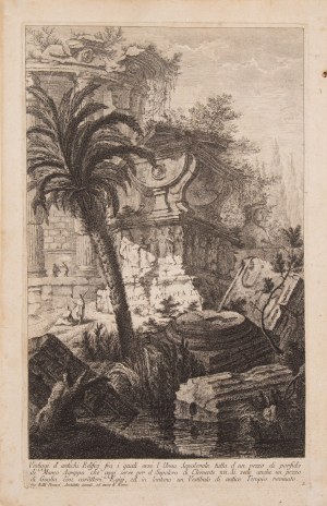 Giovanni Battista Piranesi (1720 Mogliano Veneto - 1778 Rzym), Fantazja architektoniczna z cyklu 'Prima parte di architetture e prospettive', 1743