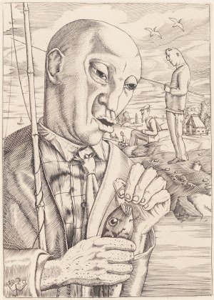 Johannes Wüsten, Wędkarz, 1929