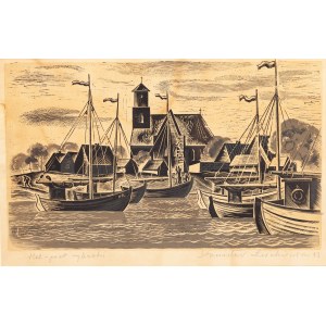 Stanisław Łuckiewicz (1900 - 1989 ), Hel - Fischereihafen, 1953