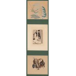 Ludwik Tyrowicz (1901 Lvov - 1958 Lodž), Tři kooptovaná díla (vánoční pohlednice vyrobené autorem)