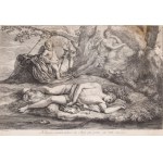 Gérard Audran (1640 Lyon - 1703 Paryż), Narcyz i Echo według Poussina