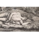 Gérard Audran (1640 Lyon - 1703 Paris), Narcissus and Echo according to Poussin