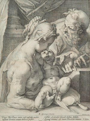 Hendrik Goltzius (1558 Mülbracht - 1617 Haarlem), Święta Rodzina, około1589