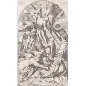 Francesco Villamena (1565 Assisi - 1624 Rome), Image from the Cross according to Federico Barocci, 1606.