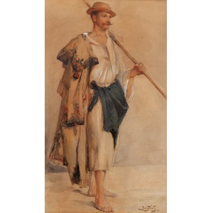 Julian Fałat (1853 Tuligłowy - 1929 Bystra), Rybár, 1891
