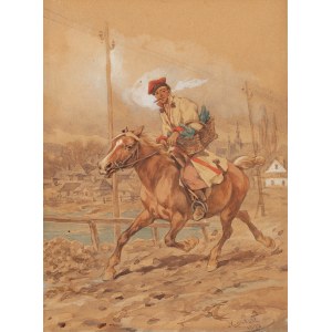 Juliusz Kossak (1824 Nowy Wiśnicz - 1899 Kraków), Krakowiak on horseback, 1892