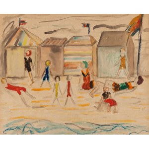 Tadeusz Makowski (1882 Osvětim - 1932 Paříž), Děti na pláži, 1930