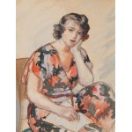 Teodor Grott (1884 Čenstochová - 1972 Krakov), Zamyślona (portrét paní Woźniak), 1936