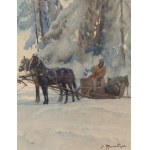 Zygmunt Rozwadowski (1870 Lwów - 1950 Zakopane), Czwórka przed pałacem