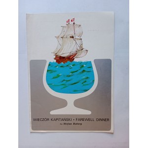 STATEK MS BATORY WIECZÓR KAPITAŃSKI MENU - POLSKIE LINIE OCEANICZNE 1972 R
