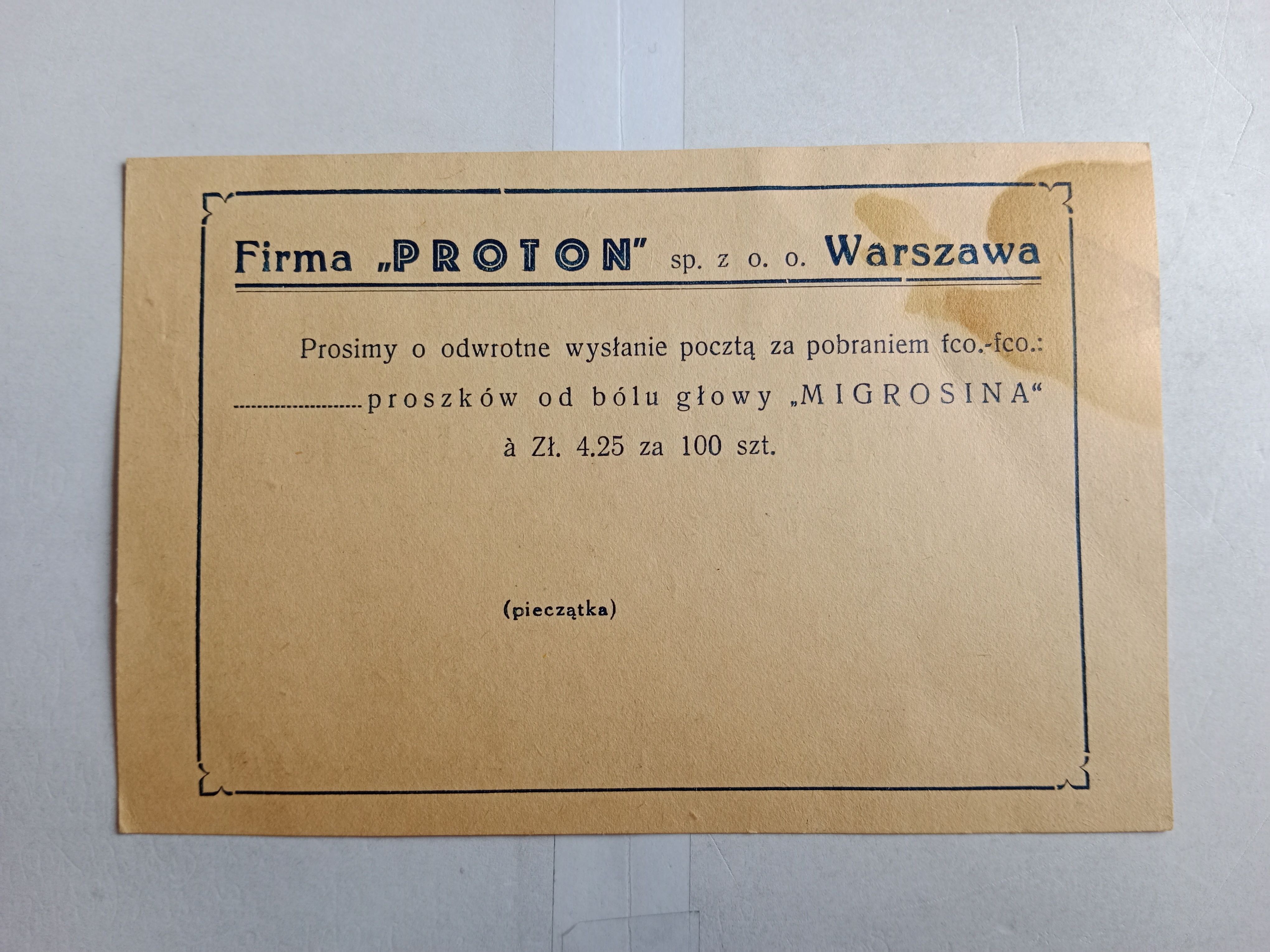 DRUK REKLAMOWY FIRMA PROTON WARSZAWA - Aukcja internetowa / Licytacja ...