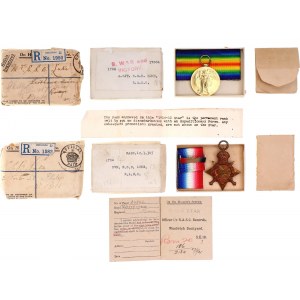 Great Britain 2 Awards by One Man in Original Boxes 1917 - 1919