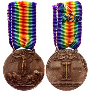 Italy Sardinia & Kingdom of Italy WW I Victory Medal Miniature 1920
