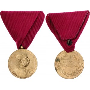 Austria Commemorative Bronze Medal Signvm Memoriae for Military Personel 1898