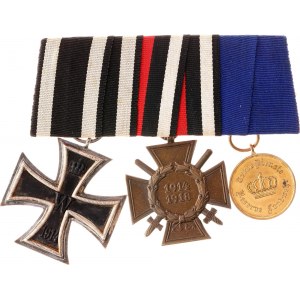 German States Prussia Bar with 3 Medals 1918