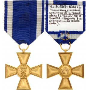 German States Schwarzburg-Rudolstadt Military Service Cross for 15 Years of Merit 1914 - 1918