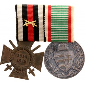 Germany - Empire Bar with 2 Veterans Medals 1918