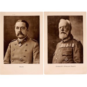 Germany - Empire Old Original Litografs of Bavarian King Ludwig III & General Gaede 19 - 20 -th Century