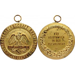 Germany - Third Reich Reichsnahrstand Landesbauernschaft Rheinland Honorary Badge of Merit for Horse Breeding 1918 - 1935