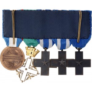 Italy Sardinia & Kingdom of Italy Bar with 5 Medals 1918 - 1930