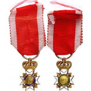Italy Kingdom of the Two Sicilies Royal Order of Francis I Knight Cross & Miniature 1829
