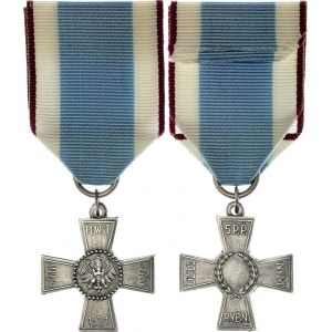 Poland Cross of Valor and Merit in Silesian Ribbon Type Ib 1921 Modern Issue