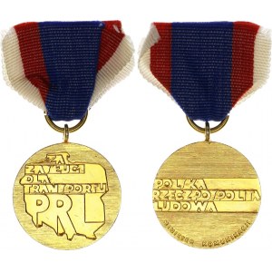 Poland Gold Medal For Merit in Transport 1976 - 1990