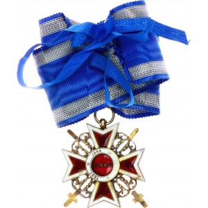 Romania Order of the Crown of Romania Officer Cross with Swords IIb Type 1932 - 1947