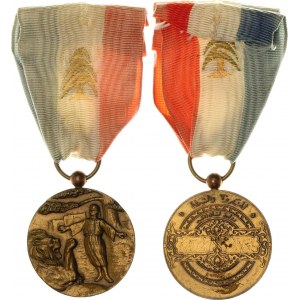 Lebanon Order of Merit IV Class Bronze Medal Type I 1922