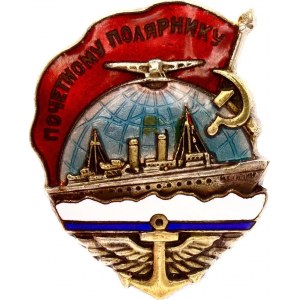 Russia - USSR Badge Honorary Polar Explorer Head department of SMP (Northern Sea Route) 1939 - 1941